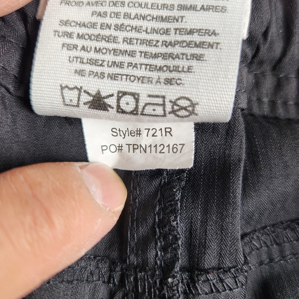 Black Women's Utility Scrub Pants with Pink Waistband - Picture 7 of 8